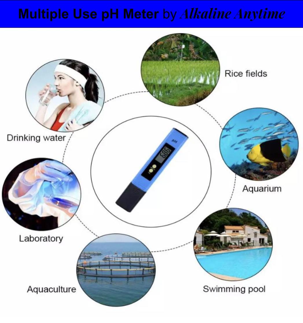 Digital PH Meter and PH Water Tester, Pen Tester for ph water, drinking water, water bottles, water pitchers, swimming pools, aquariums & hydroponics.