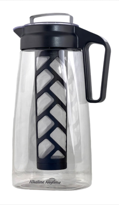 Alkaline Water Filter Pitcher Infuser, Tritan Pitcher 2L | 9.5 pH Alkaline Filters | Tea Pitcher | Tritan BPA Free Ice Coffee Maker | Infuser Pitcher