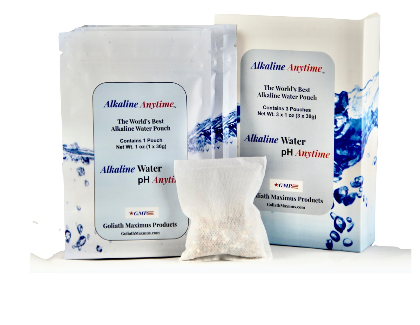 Alkaline Anytime The Best 3 Alkaline Water Filter Pouches - Alkaline Anytime