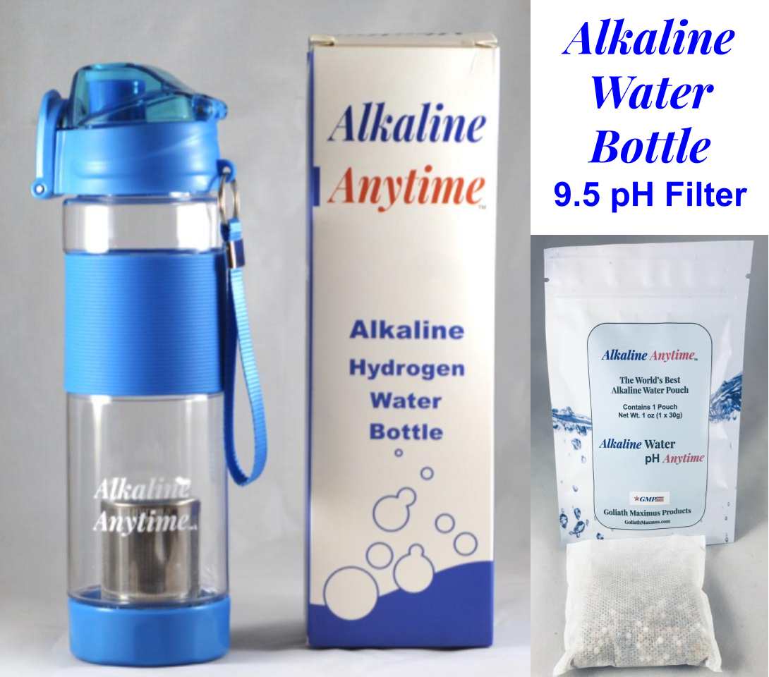 Alkaline Anytime-Sports Alkaline Water Bottle-1 (9.5pH) Alkaline Filter & Stainless Steel Infuser - Alkaline Anytime