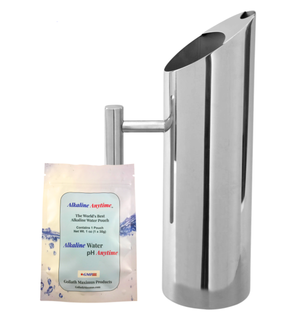 Alkaline Anytime Stainless Steel Water Pitcher with Alkaline Water Filter